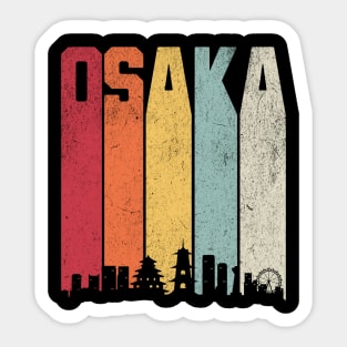 Osaka Vintage Skyline Sticker